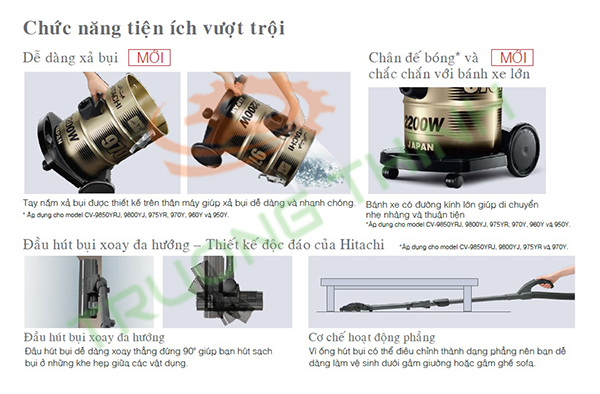 may hut bui Hitachi CV-975YR